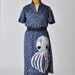 20% OFF sale blue octopus dress - L / XL - rockets & leaves
