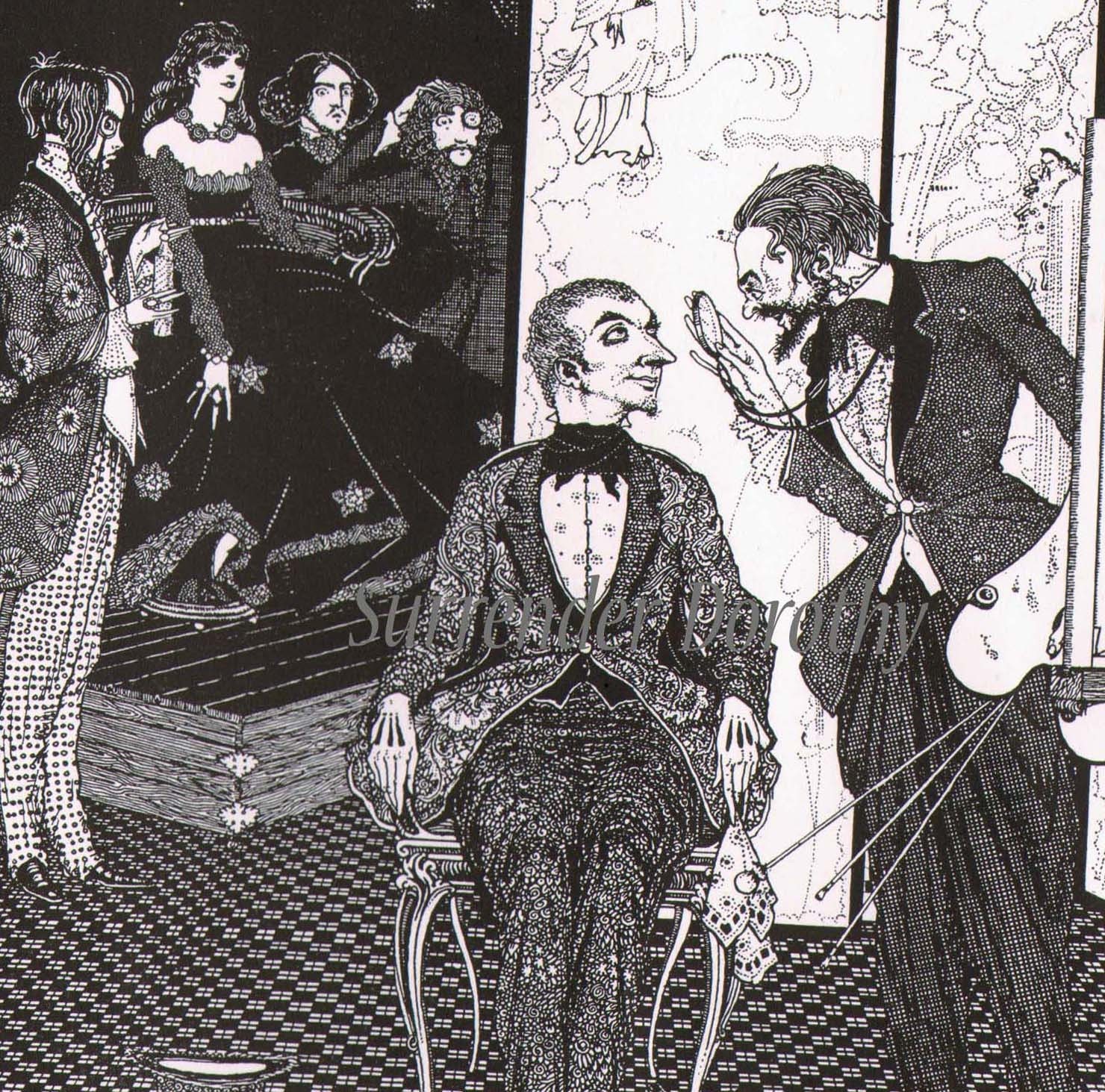Lionizing Harry Clarke Edgar Allan Poe 1933 Original Vintage Horror Illustration For Framing