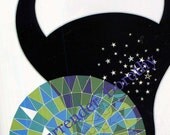 Zodiac Taurus Gemini 1920 Astrology Lithograph Poster Print By Erte' Perfect For Framing