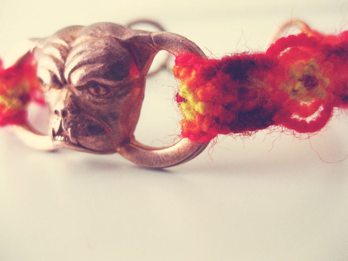 Bully - Macrame Friendship Bracelet Copper Bulldog