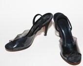 Vintage 50's\/60's LUCITE SLINGBACK High Heel Shoes size 8