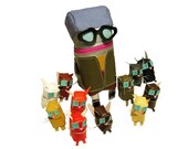 Cat Lady Bot with Twelve Kitties