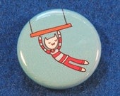 Trapeze Cat in Stripes Badge
