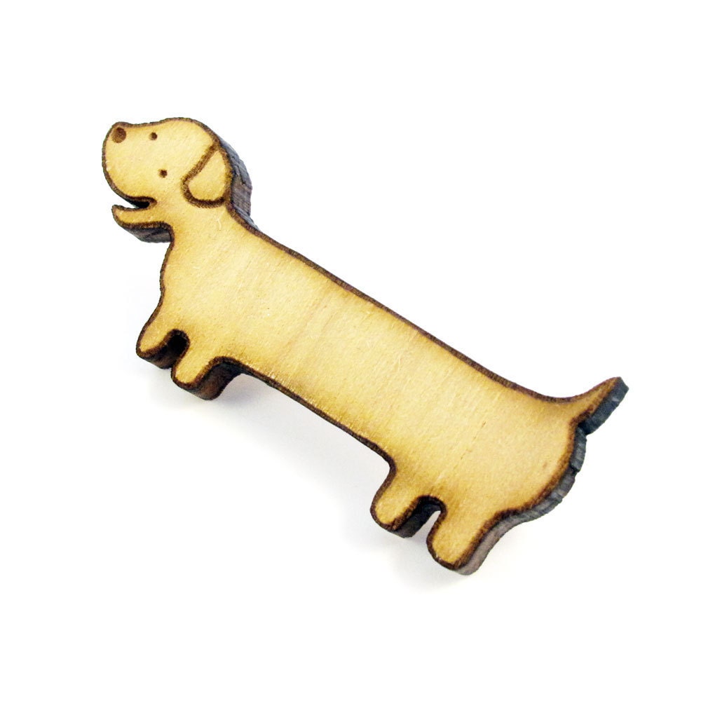 Dachshund Wood Pin