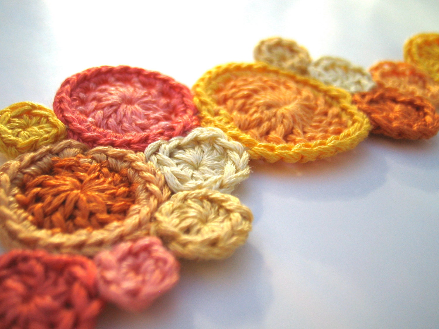 bracelet. tangerine beach crochet jewelry by Even Howard. ooak and custom available. women's vegan jewelry made in San Francisco with love