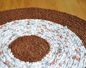 EKRA Autumn Harvest Round Crochet Upcycled Area Rug
