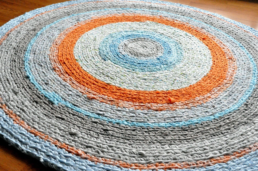 Nursery Rag Rug Custom Made in Your Colors - 4 feet