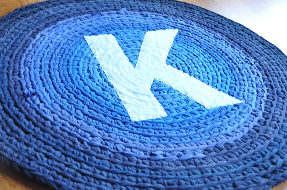 Monogram K Rag Rug