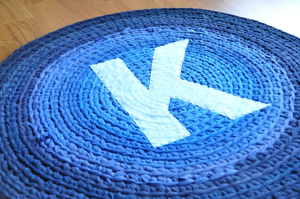 Monogram K Rag Rug