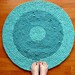 Rag Rug by EKRA Simple Turquoise