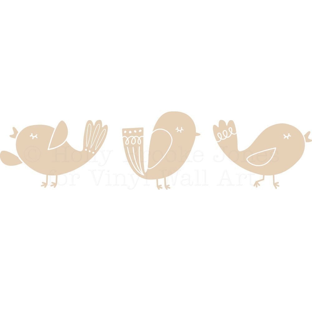 Song Bird Wall Decals (Set of 3) SMALL