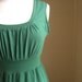 Womens Tank Dress Cotton Empire Gathered Front scoop neck - Ready to Ship Size LARGE