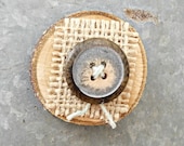 Rustic Magnet with Threaded Button