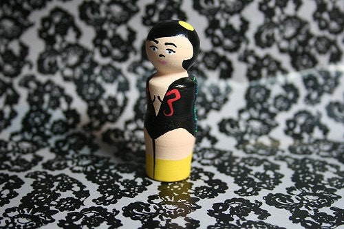 Dr. Mrs. The Monarch - VENTURE BROTHERS - OOAK peg person- made to order
