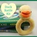 DIY Duck Rattle Kit & Sewing Pattern - Everything You Need to Sew a Soft Duck Rattle