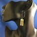 Fine Silver Quilt Woven Basket Weave Precious Metal Earring