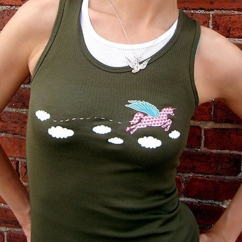 Tank Top - SALE - Love Unicorn TankTop (Size XLARGE)