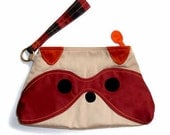 WRISTLET - Bandit The Raccoon Wristlet