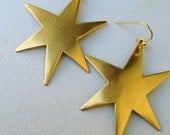 Gold Star Superstar Dangle Earrings