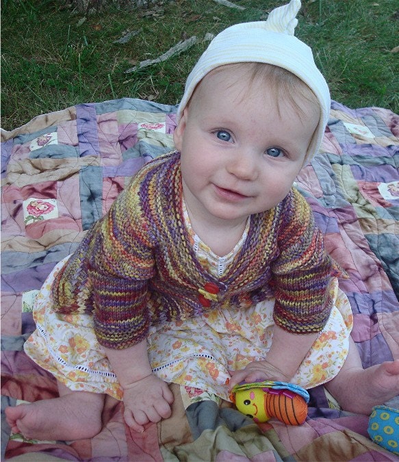Love Me Tender Baby Cardigan Cute Knitting Pattern Sweater Kids to 8 years