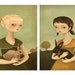 Mysterious Girls from The Black Apple - Rabbit Portraits Print Set
