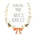 Hand-lettered Typography Art from The Black Apple - The Bee's Knees Print 8x10