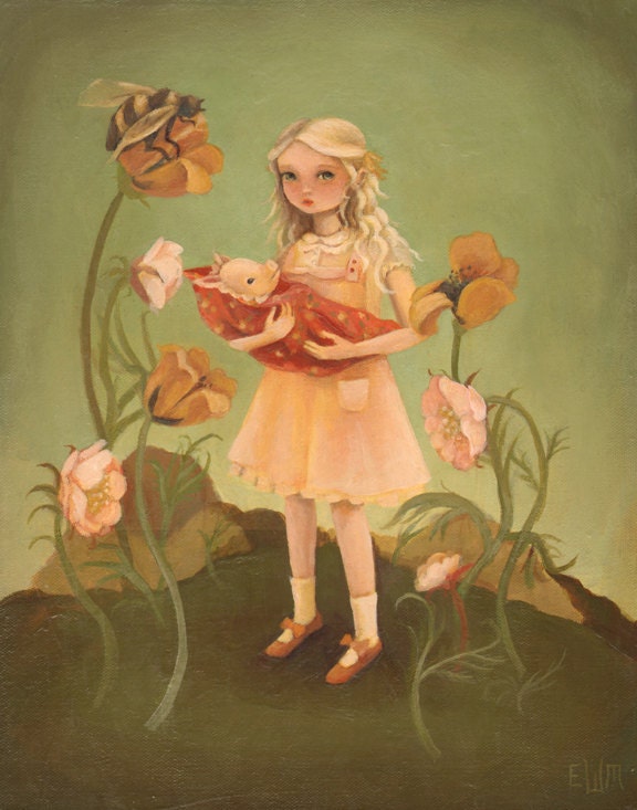 Alice and the Piglet Print 8x10