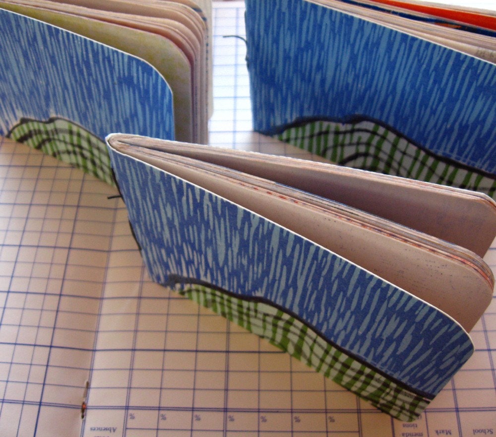 recycled pages pocket journal/sketchbook