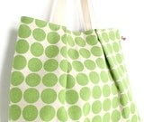 Polka Dotty Carry All Tote - Apple Green