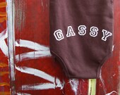 SALE - GASSY : screenprinted baby one piece
