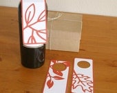 Leaves wine tags - SVG, DXF and PDF files