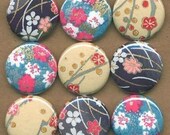 One Inch Magnet Set - Japanese Flowers