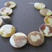 Mother of Pearl Tiger Shell Cream and Tan Disk Beads