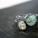 turquoise stack rings - maps and vintage dictionary