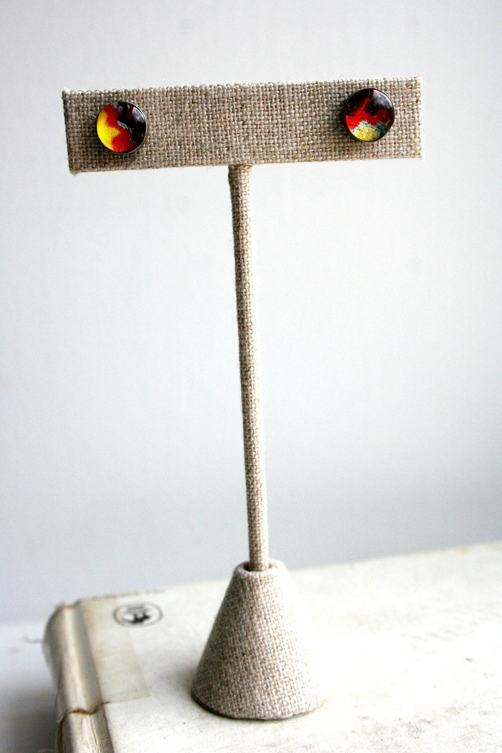 tribal post earrings