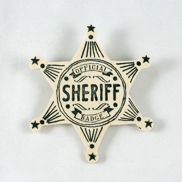 Wooden Sheriff Badge