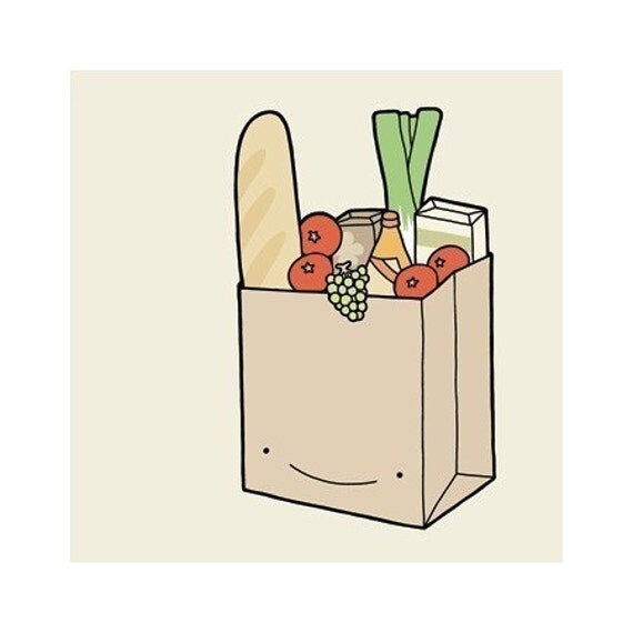 4x4 Print - Delicious Bag