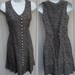 Vintage Ditsy tiny FLORAL mini Dress with Lace Up Back / Size Med