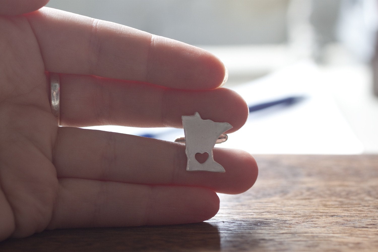 i heart state cufflinks.