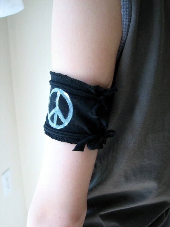 PEACE NOW armband custom by thimblescratch on Etsy
