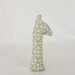 Giraffe Soft SILENT Rattle - Gray/White/Yellow Flowers - 100% cotton and non allergenic poly fill