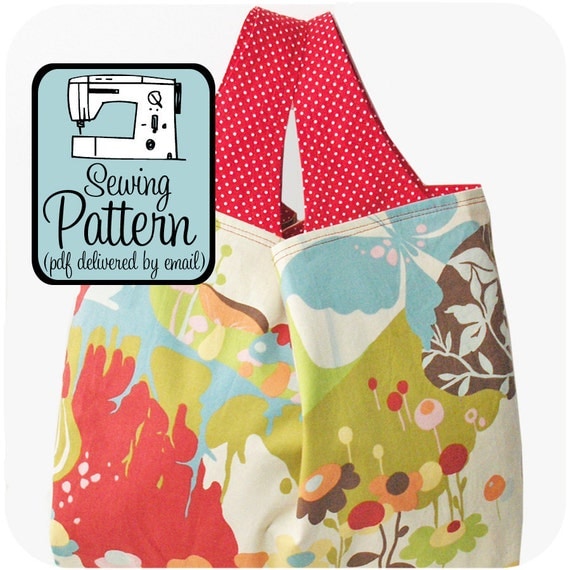 Grocery Tote Bag Sewing Pattern - PDF Pattern (Email Delivery) - 3 ...