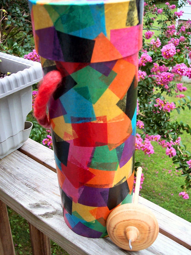 Kaleidoscope Spindle or Knitting Needle Storage Box