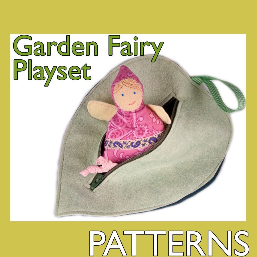 Kids Sewing Pattern, Garden Fairy Play Set, Toy Tutorial