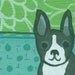 BOSTON TERRIER art print by Susie Ghahremani, dog artwork giclee reproduction