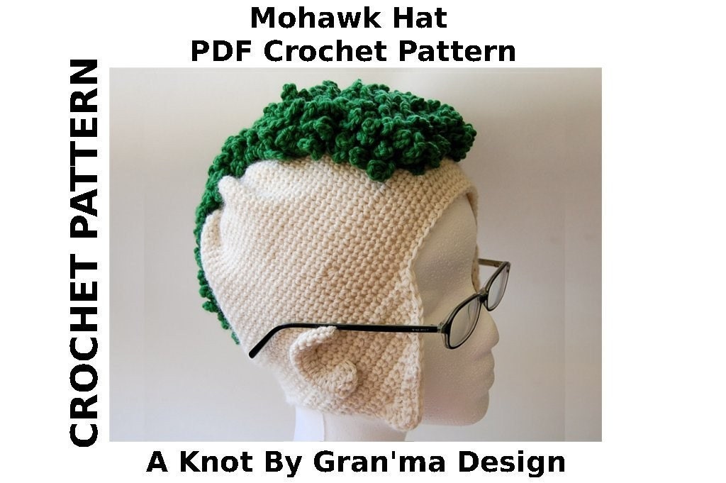 Mohawk Dress-up Hat - PDF Crochet Pattern