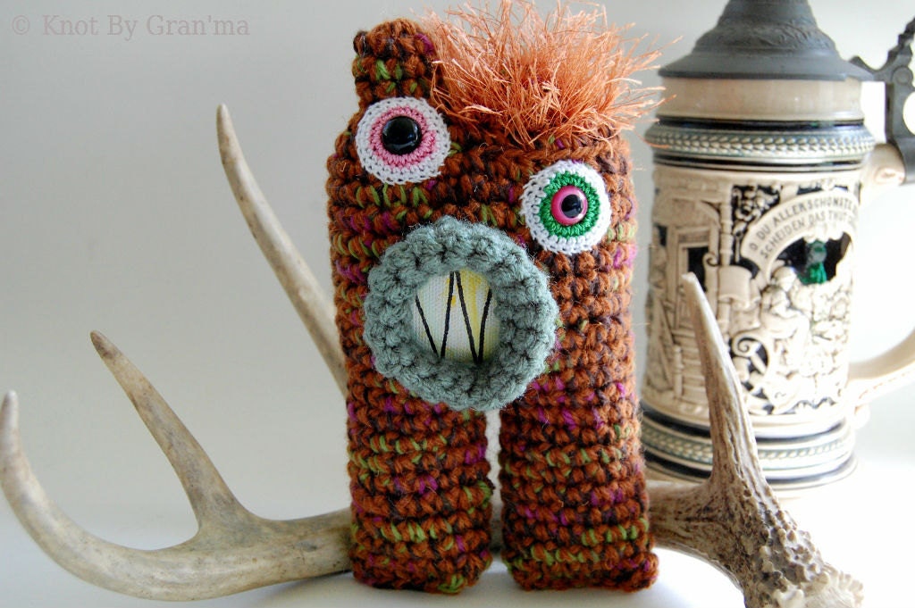 Hans Oolaf Monster Soft Sculpture Crocheted OOAK Collectible Art Doll