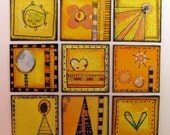 Inch Squared Artwork - Mellow Yellows