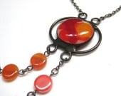 Fused glass necklace (fg213)