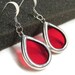 Stained glass teardrop earrings (er83)